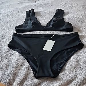 Black Bikini Swimsuit Set by COS